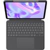 Logitech Combo Touch - Tastiera e custodia folio - con trackpad - retroilluminata - Apple Smart connector - QWERTY - Spagnolo - Grafite - per Apple iPad Pro 13 pollici (M4)