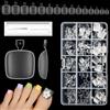 AIMEILI Unghie Finte Piedi 240 Pezzi 15 Misure Soft Gel Tips Full Cover Unghie Artificiali Piedi Toe Nails Punte Gel Tip Fake Nails con Scatola Trasparente - 019