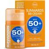 Synchroline - Sunwards Bb Cream Crema Viso Colorata 50 Ml Spf 50+ Con Acido Ialuronico, Xilitolo e Msm Fotoprotezione Anti-Rughe e Idratante, Made In Italy