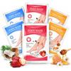 BZURTER Maschera Piedi Esfoliante 6 Paia - Calzini Esfolianti Rimuovi Calli con 2x Cocco, Fragola e Miele - Trattamento Delicato per Talloni Secchi e Screpolati, Idratante, Spa a Casa Donna e Uomo
