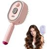 Jeeeun Electric Steam Brush for Hair, Rechargeable Cordless, Detangling Mist Comb for Smoothing Frizz and Static (Pink)