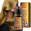 AMZSEA Shampoo colorante per capelli neri, neri per la copertura dei capelli grigi, Shampoo colorante istantaneo per a base di erbe per donne e uomini 420ml (Blonde)