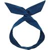 Duories Fascia per capelli da donna, stile vintage, in filo di ferro flessibile, flessibile, flessibile, con fiocco, accessorio per capelli per donne e ragazze, blu navy