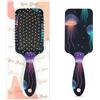 Myfsucce Spazzola per capelli da donna, spazzola districante massaggiante con motivo fantasia meduse oceaniche, antistatica, per capelli bagnati/asciutti