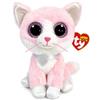 TY - Peluche - Beanie Boos - Gatto - Fiona - Rosa e Bianco - Occhioni zampine Orecchie Glitter - Collare Glitterato - Il Peluche con Gli Occhi Grandi Scintillanti - 15 Cm - 36366