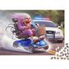 JWNDFKPVXZGL Anziano Sedia a rotelle elettrica Inseguimento Puzzle 1000 Pezzi Puzzle per Adulti Auto della polizia Puzzle per Famiglia Relax Decorazione Regalo 52x38cm/1000pcs