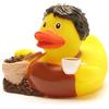 Duckshop I Barista Anatra da bagno I Paoletta, L 8 cm, con portachiavi incluso