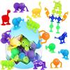 MXTIMWAN 27Pcs Giochi Bagnetto Neonato, Giocattoli Ventosa Bambini Giocattoli Sensoriali Ventose in Silicone Suction Cup Toys, Sucker Toy per Bambini con Organizzatore, Giocattolo Sensoriale Montessor