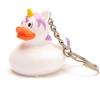 Duckshop Portachiavi unicorno bianco paperella I papera da bagno I L 4,5 cm