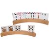 Danser Porta Carte da Gioco, 2pcs Reggi Carte da Gioco in Legno, Porta Giochi in Legno per Organizzatore di Carte per L'Organizzazione di Carte su Gioco, Ramino, Festa E Incontro