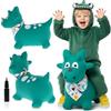 sun baby Animale Gonfiabile Che Salta, Giocattolo di 1 Anno, Saltarello per Bambini, Design ergonomico, Cavallo Giocattolo, Pompa Manuale Inclusa (Dino Verde con Bandana)