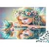 JWNDFKPVXZGL Fata Ragazza Puzzle 1000 Pezzi Carta Puzzle per Adulti Riflesso Magico Famiglia Relax Regalo 70x50cm/1000pcs