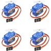Stemedu Feetech FS90R Micro Servo 360° Rotazione Continua 4 Pezzi, Servo Motore 9g 4,8-6V per Arduino, ESP32, Robotica DIY, Auto RC e Automazione