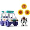 DC Comics Teen Titans Go! T-Car Pizza Launcher, Set con Action Figure di Cyborg con funzioni interattive, Giocattoli per Bambini e Bambine dai 4 Anni in su