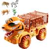 Generic Giocattolo Per Auto Da Trasporto Inerzia - Camion Della Prigione Di Tigre Animale, Veicolo A Trazione Della Giungla | Safari Trasportatore Playset For Children, Rolling Classroom Truck Con Design In G