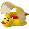 Takingup Galleggiante per Piscina per Bambini, Galleggiante per Piscina per Bambini in PVC con baldacchino, da Nuoto per Anti-ribaltamento, Design a Papera Gialla, Taglia L (2-6 Anni, 1