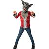 Rubie's Bristol Novelty 3015507-8000 Costume da lupo mannaro, per bambini, grigio, rosso, età 7-8 anni Halloween