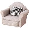 SZLIFE Divano Singolo in Miniatura, mobili in Miniatura, Modello di Poltrona in Tessuto Realistico per casa delle Bambole in 1:12, Regalo, Arredamento, Grigio Chiaro