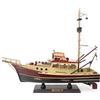 NAUTIMALL Jaws, barca da pesca in legno, modello di barca da pesca a forma di squalo, preassemblata, finitura anticata, decorazione per barca a vela (Orca-38,1 cm)