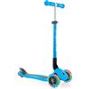 Globber - PRIMO FOLDABLE LIGHTS - Monopattino pieghevole e illuminato a 3 ruote per bambini dai 3 ai 7 anni + , Azzurro