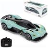 CMJ RC Cars Aston Martin Valkyrie AMR Pro - Auto telecomandata, scala 1:24, licenza ufficiale, Racing Green - Auto RC perfetta per ragazzi e ragazze