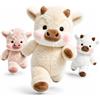 Generico Peluche Mucca Che Corre - 45/60cm Pupazzo Che Cammina e Sprint Peluche | Giocattolo Durevole con Cuciture Rinforzate a Forma di Vitellino per Bambini, Neonati e Decorazione Cameretta (Kaki, 60cm)