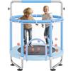 VEVOR Trampolino per Bambini 1470 x 1540 mm, Trampolino per Interni Esterni, Mini Trampolino Ricreativo per Bambini con Rete Sicurezza e Canestro Basket Giocattoli Bambini Trampolino per Bambini Blu