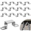 SXTDKMJ 15 fascette per tubi quadrate, fascette per tubi da 40 mm, in acciaio inox, per porte di casa, finestre, tubazioni di approvvigionamento idrico