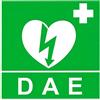 VENDOTUTTONLINE CARTELLONISTICA ADESIVA SEGNALETICA FRONTALE PER DEFIBRILLATORE DAE - DIM. 20,0 x 20,0 cm