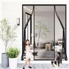 WLMLDM Zanzariera Magnetica per Doppia Porta 150x240cm Tenda Magnetica Si Chiude da Sola Porta Finestra con Fettucce a Strappo per Terrazze Balcone Soggiorno Nero