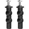 QUARKZMAN 2 set M6 Toilette Sedile Cerniere Viti, Espansione Gomma Bullone Alto Dado Set per Alto Montaggio Toilette Sedile Cerniere Toilette Seduta (Guarnizione Dia: 16mm/0.63)