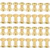 PATIKIL Viti Chicago 50 Set M5x15mm Acciaio Al Carbonio Placcato Rame Testa Croce Femmina Viti Chicago Phillips Viti A Bindaggio Rivetti Per Cinture In Pelle Album Album Di Ritagli Dorato