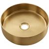Essebagno Essenox - Lavabo da appoggio rotondo, 37,5 cm, in acciaio inox oro spazzolato