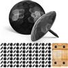 Otoolling 120 chiodi decorativi grandi in ferro anticato, per porte in legno, persiane, travi in finto legno, cancelli e mobili (2,5 cm, nero)