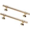 FEEIMOL 2 Pezzi Maniglie per Mobili da Cucina 128mm Maniglie Oro Maniglie T Bar per Armadio in Lega di Zinco Maniglie Cassetti