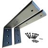 Dmax Staffe a L resistenti per mensole, staffe da tavolo, staffe per mensole da parete, in ferro metallico, nero, 30,5 x 15,2 x 6,3 cm, confezione da 2, supporta 136 kg per set, montaggio a parete,