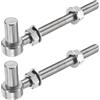 QUARKZMAN 2Pcs Cerniere A J Per Cancello, M12 X 6 Cerniere In Acciaio Inossidabile 304 Per Cancello, Cerniere A J Per Palo Con Rondelle E Dadi Per Recinzione A Catena, Cancello In Legno