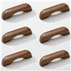 SYZOW 6 Pezzi Maniglie da cucina in legno, 96mm Hole Centers, Cassetto in legno Pull Kitchen Cabinet Maniglie (6, Noce, Distanza dei Fori:64mm)