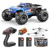 Cirmine Macchina telecomandata professionale 1:14 Off-Road Monster Truck, 4x4 40 km/h, Veicolo Fuoristrada con 2 Batterie 1300mAh, Ammortizzatori in Metallo, 6 Luci LED, RTR Auto Radiocomandata 4WD