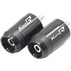 YEDWEW Per BMW Per K1200R Manopole Manubrio Moto Tappi Copri Estremità Manopole Manubrio Tappi Cursore Estremità Manubrio Moto Contrappesi per Moto Manubrio(Black)