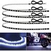 Keiurot Luci di Striscia LED di Sottosalatura Moto 12V Luci Interne Auto Neon Strisce di Luce LED Bianco Collegabili (4x60cm,Bianco)
