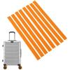 SIXRUN Ruote per Bagagli, 8 Pezzi Copriruote in Silicone per Valigia con Nastro Adesivo, Misura Universale per Protezione Viaggio Silenzioso su Marciapiedi Scale Superfici Ruvide 19,5x1,2 Cm (ORANGE)