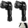 Quonex 2 Pezzi Valvola Pneumatico 90 Gradi, Valvole ad Angolo in Alluminio 11,3mm, Steli per Valvole Tubeless Impermeabili con Guarnizione Anti-Perdita, Adattatore per Gonfiaggio ad Angolo Retto per Moto