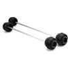 SQNYDH Anticaduta Tamponi Protezione Forcella Anteriore Posteriore Per YAMAHA MT09 MT-09 2014-2020 MT 09 SP MT-09SP 2021-2025 Slider Telaio Tampone Protezione Moto(Nero,Anteriore Posteriore)