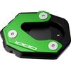 BXCTDNFB Per KAWASAKI Per Versys 1100 1000 1000SE 1100SE Per 250x300 Accessori Moto Cavalletto Laterale Piede Estensione Pad Piastra(Green 1000)