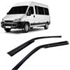 CarJoy Deflettori d'aria per finestrini laterali, compatibili con Fiat Ducato 2006-2024, parapioggia, deflettori adesivi, 2 pezzi
