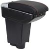 OYHCM Bracciolo per Fiat 500 2007-2011 7 USB Braccioli Doppio Scomparto, Pelle Nera, Facile da Installare, Accessorio Auto Personalizzato, Pelle Nera