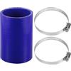 Motoforti Tubo In Silicone Blu 1 Set Per Auto 60x100mm - Tubo Refrigerante | 0 Gradi, 5mm Spessore, 300°C Max, -60°C Min, 1Mpa, Nuovo, 2 Morsetti, Strati Multipli, Per Liquido/Olio/Freni/Antigelo/Aria