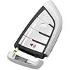 BROVACS, custodia di ricambio per chiave + inserto non tagliato compatibile con BMW X1 X5 X6, 4 pulsanti, chiave di entrata senza chiave, telecomando, custodia per portachiavi PG9003B
