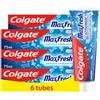 Colgate - Dentifricio Max Fresh 6x75ml (Consegna in 48 Ore), Dentifricio Rinfrescante, Alito Fresco, Protezione contro la Carie, Denti Bianchi e Puliti